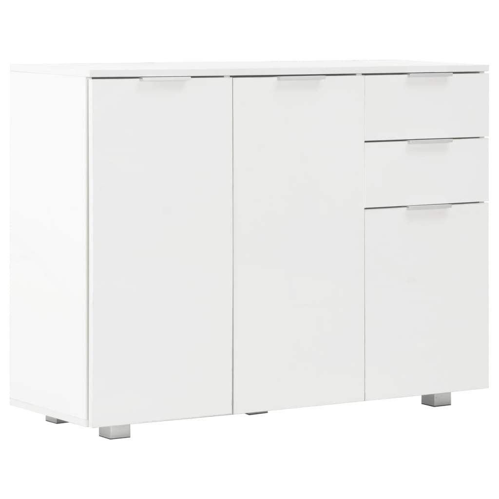 Sideboard High Gloss White 107x35x76 Cm 7 Sideboard High Gloss White 107x35x76 cm